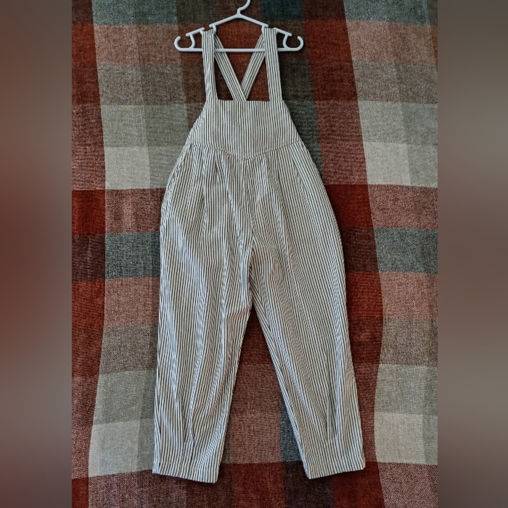 Soor Ploom Imogen Engineer Stripe Overalls Girls Size 5T NWT